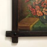 Oil on panel, bouquet