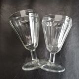 Suite of 9 old bistro wine glasses