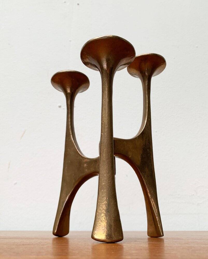 Mid-Century Brutalist Candleholder from Harjes, Germany, 1960s