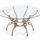 Zigzag Bronze Faux Bamboo Hollywood Regency Coffee Table, 1960s
