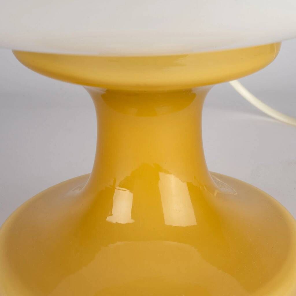 A blown glass table lamp in the Brussels style designed in the 1970s.