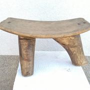 Antique wooden stool. Lobi African Art from West Africa