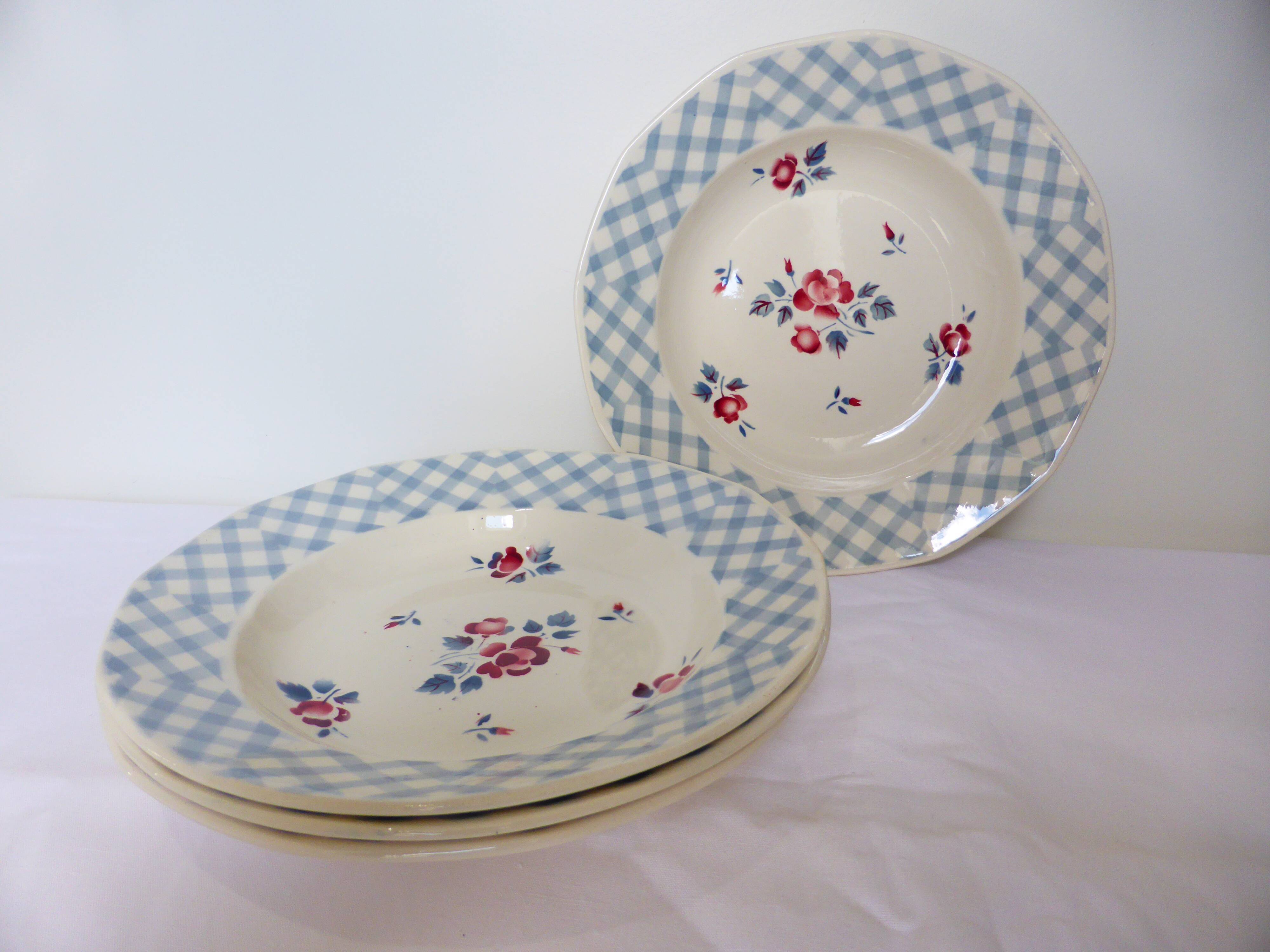 4 hollow plates of Digoin and Sarreguemines model Bastia 220629