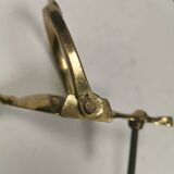 Old door hammer in solid brass. Estimated 1960s.