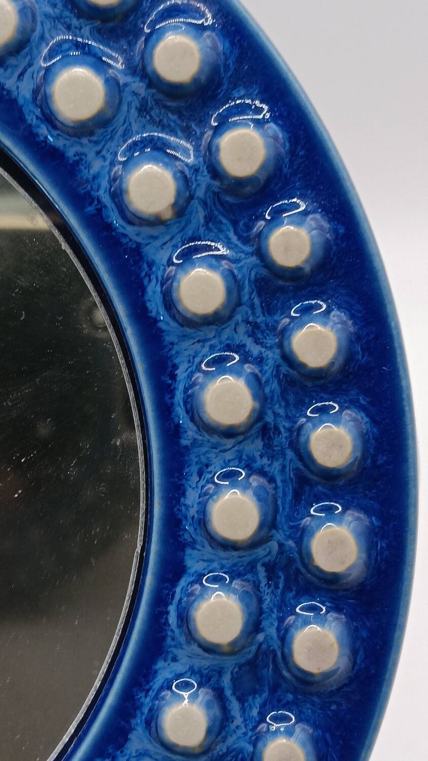 “Kuli” Ceramic Mirror by Britt Louise Sundell for Gustavsberg