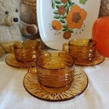 Large vintage glass cups by Vereco