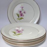 6 assiettes plates Gien Chevreuse