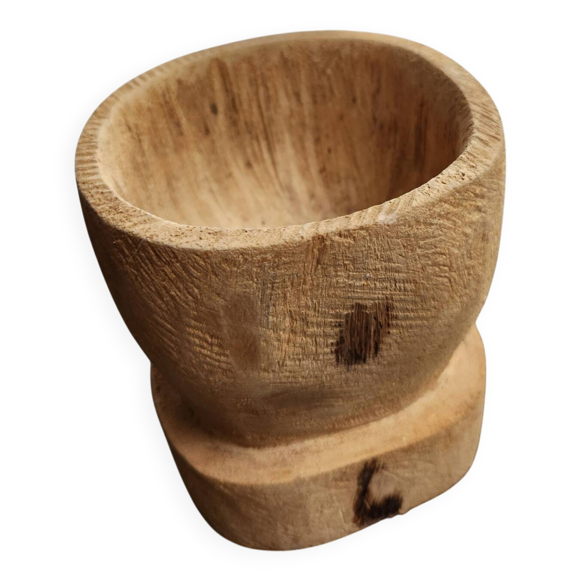 Handmade wooden bowl / mortar