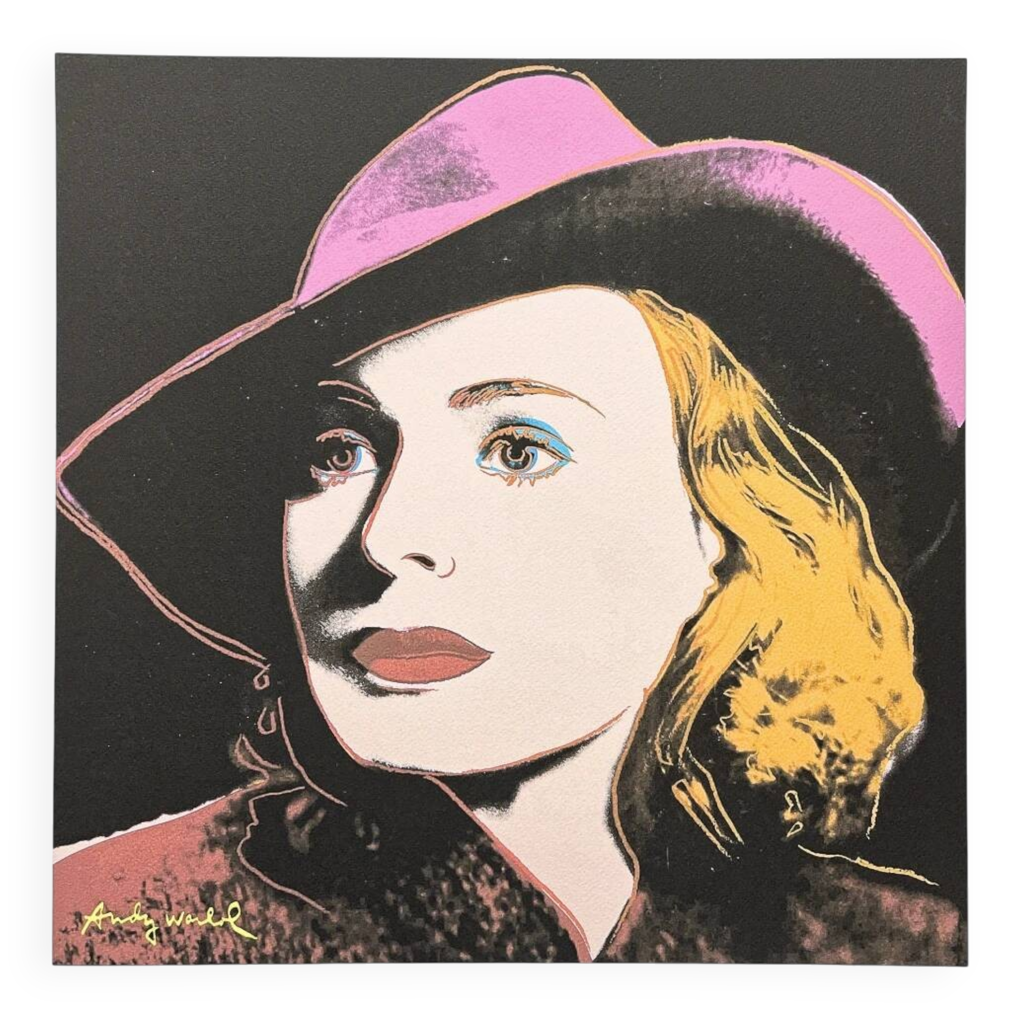 Lithographie CMOA Andy Warhol LIMITÉE | Portrait Pop Art INGRID BERGMAN