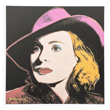 Lithographie CMOA Andy Warhol LIMITÉE | Portrait Pop Art INGRID BERGMAN