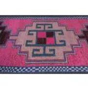 1970s Vintage Turkish Oushak Diamond Wool Runner 98x334