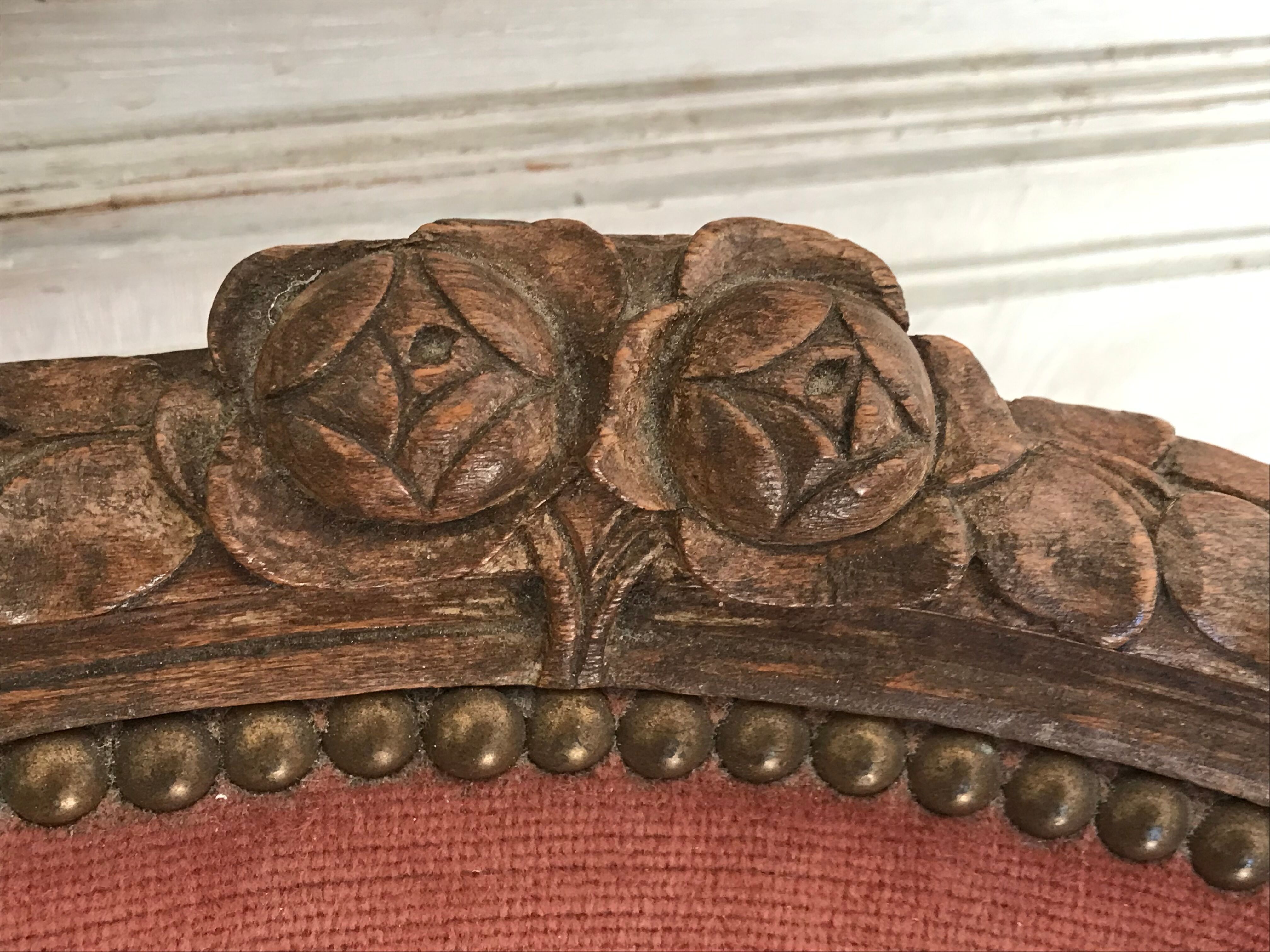 Velvet shepherdess armchair