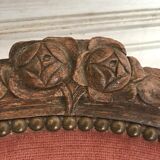 Velvet shepherdess armchair