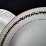 6 Flat plates in Chartres-sur-Cher porcelain, Limoges paste and enamel
