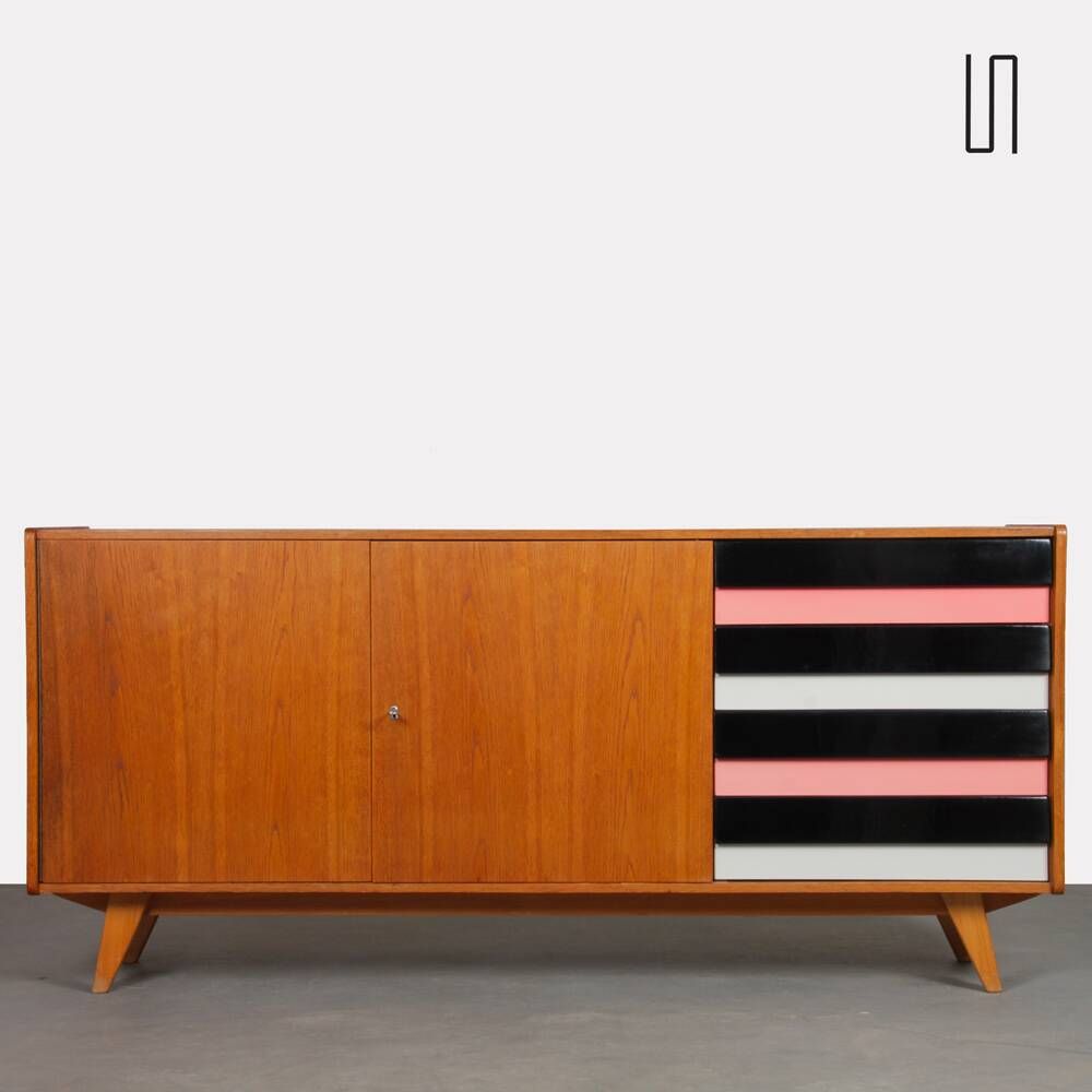 Oak sideboard by Jiri Jiroutek, model U-460, 1960