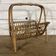 Vintage rattan magazine rack