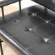 Vintage "Daybed" sofa bench in metal and imitation leather, 1950