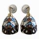 Paire d’appliques murales vitrail