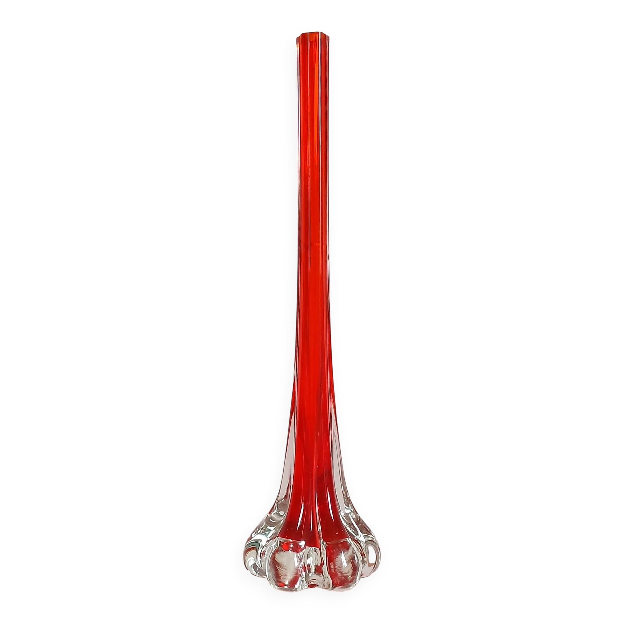 Blown glass soliflore in Murano style