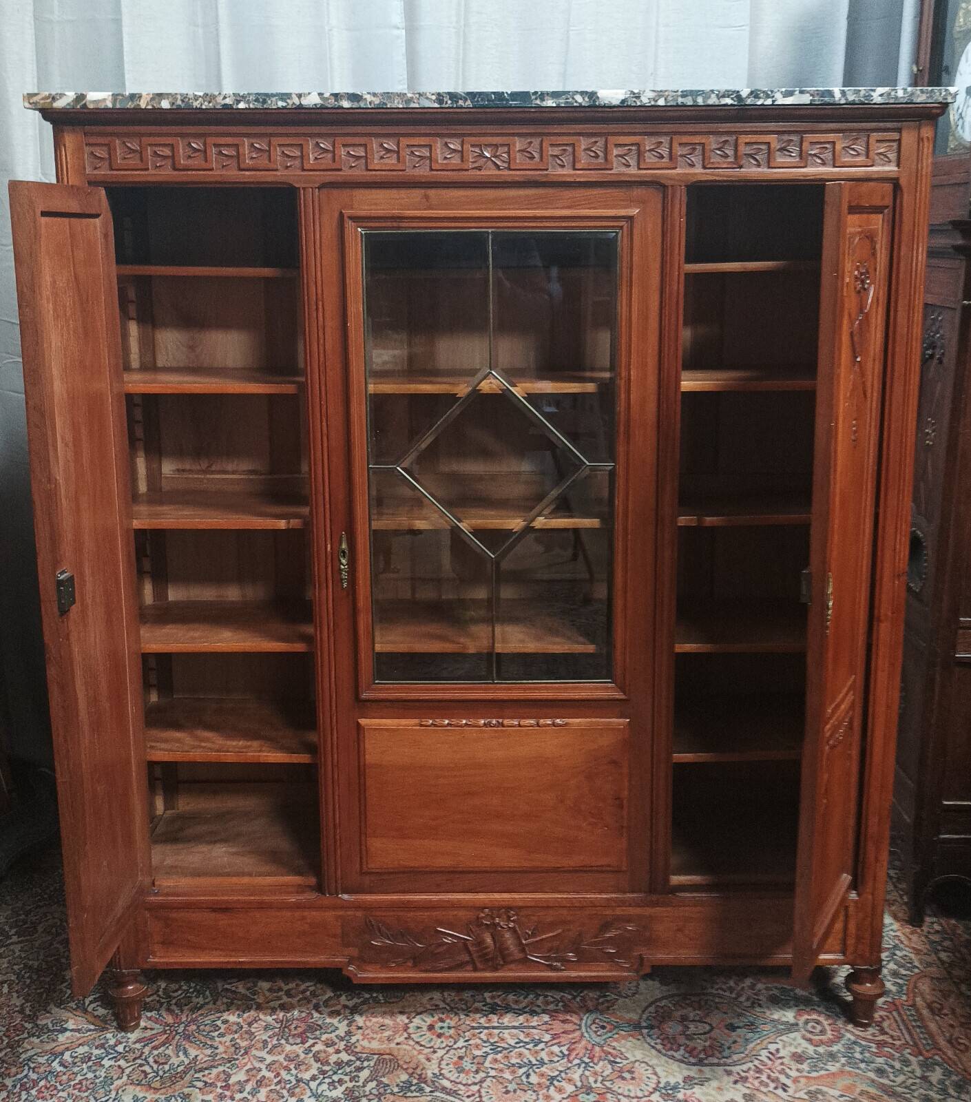 Louis XVI library in walnut
