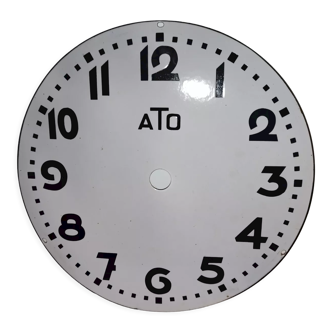 Enamelled station clock dial 40s