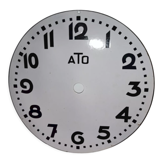 Cadran horloge de gare émaillé années 40