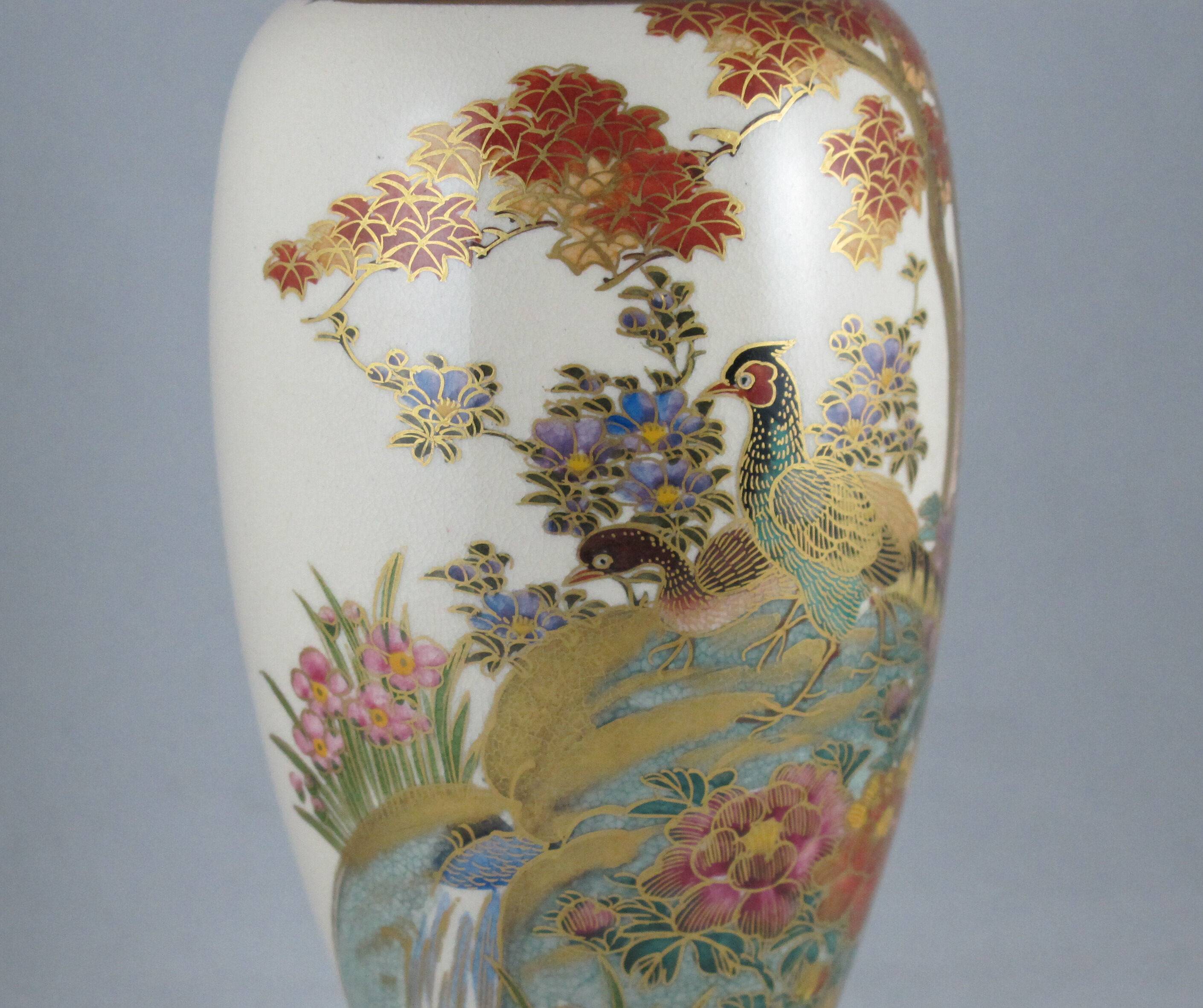 Japanese vase in Satsuma porcelain