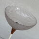 Dutch mid-century floor lamp with glass shade