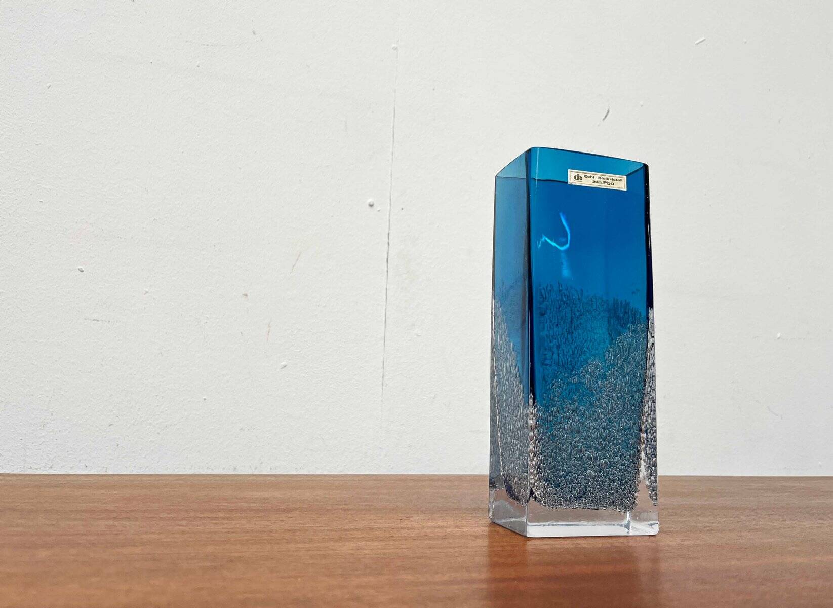 Mid-Century German Glass Block Vase by Ingrid Glas, Germany, 1960s