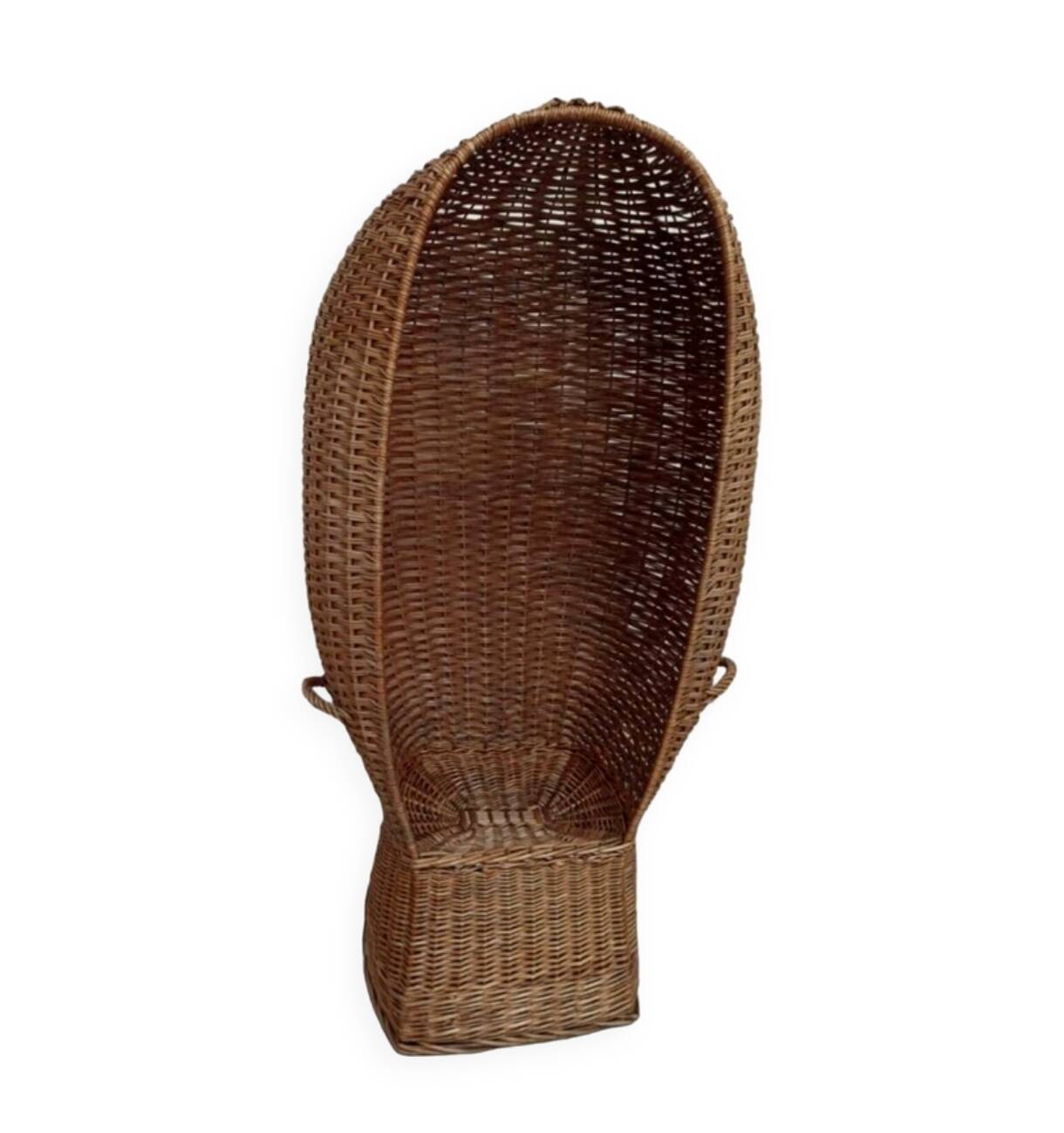 Cabine de plage osier rotin vintage fauteuil Emmanuelle