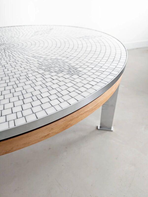 Table basse en mosaïque de Berthold Müller Oerlinghausen 1960