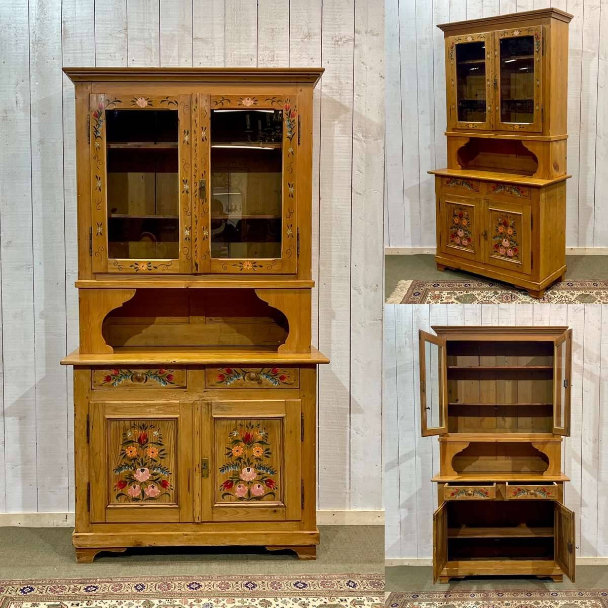 Two-piece pine sideboard from the 1930s