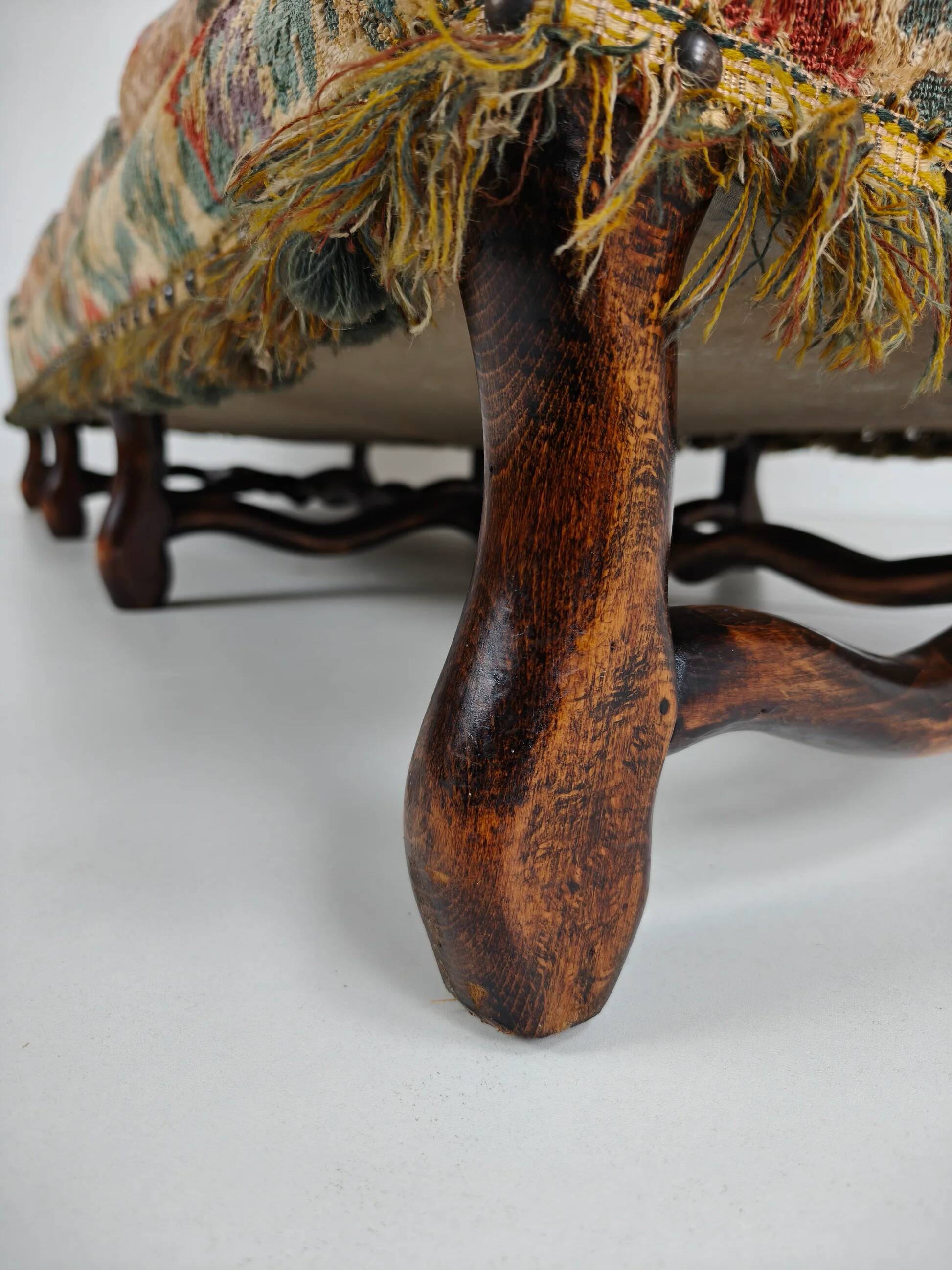 Os de Mouton sofa in tapestry – country house style, 19th century (ca. 1820)
