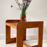 Geometric coffee table wood vintage honey