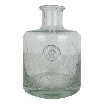 Vase verre bullé Biot vintage
