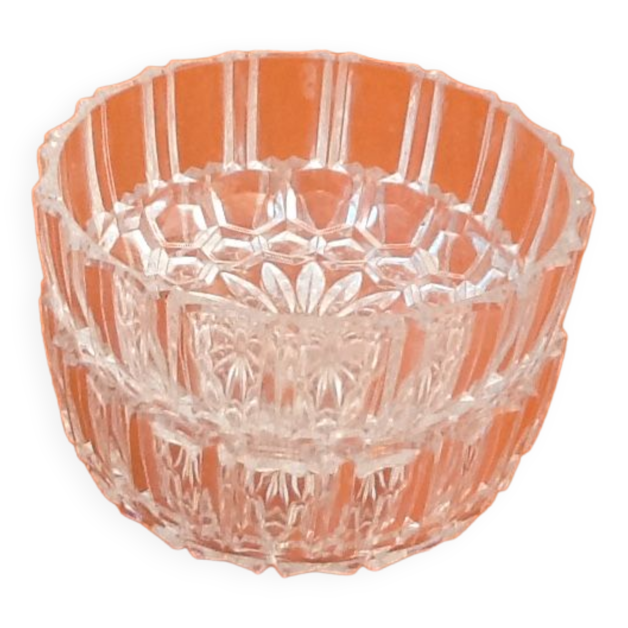 Pair of ramekins crystal d'Arques Paris 1970s