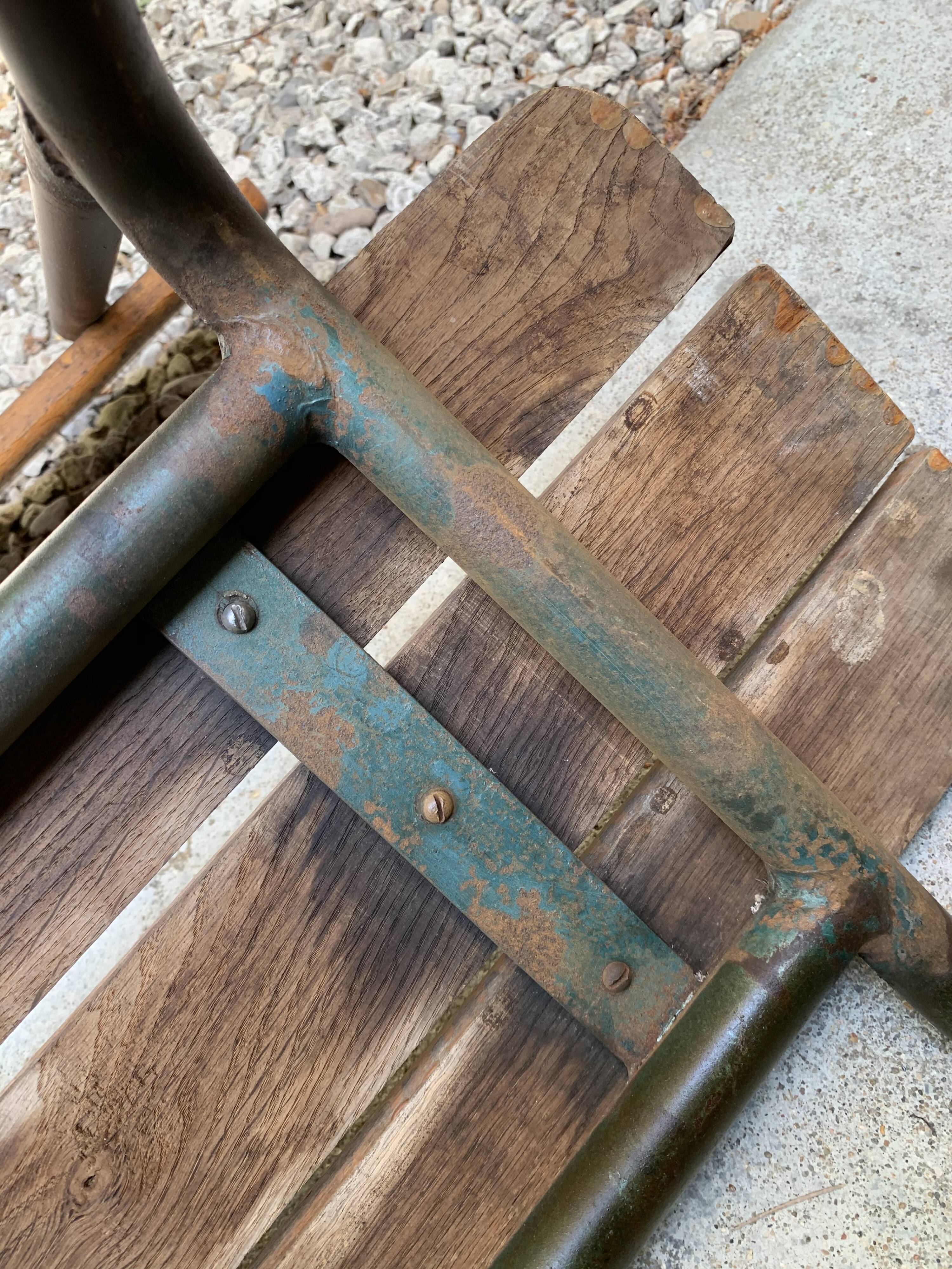 Vintage school bench