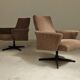 Paire de fauteuils pivotant Tchécoslovaquie 1960