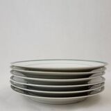 6 assiettes plates en porcelaine de Paris
