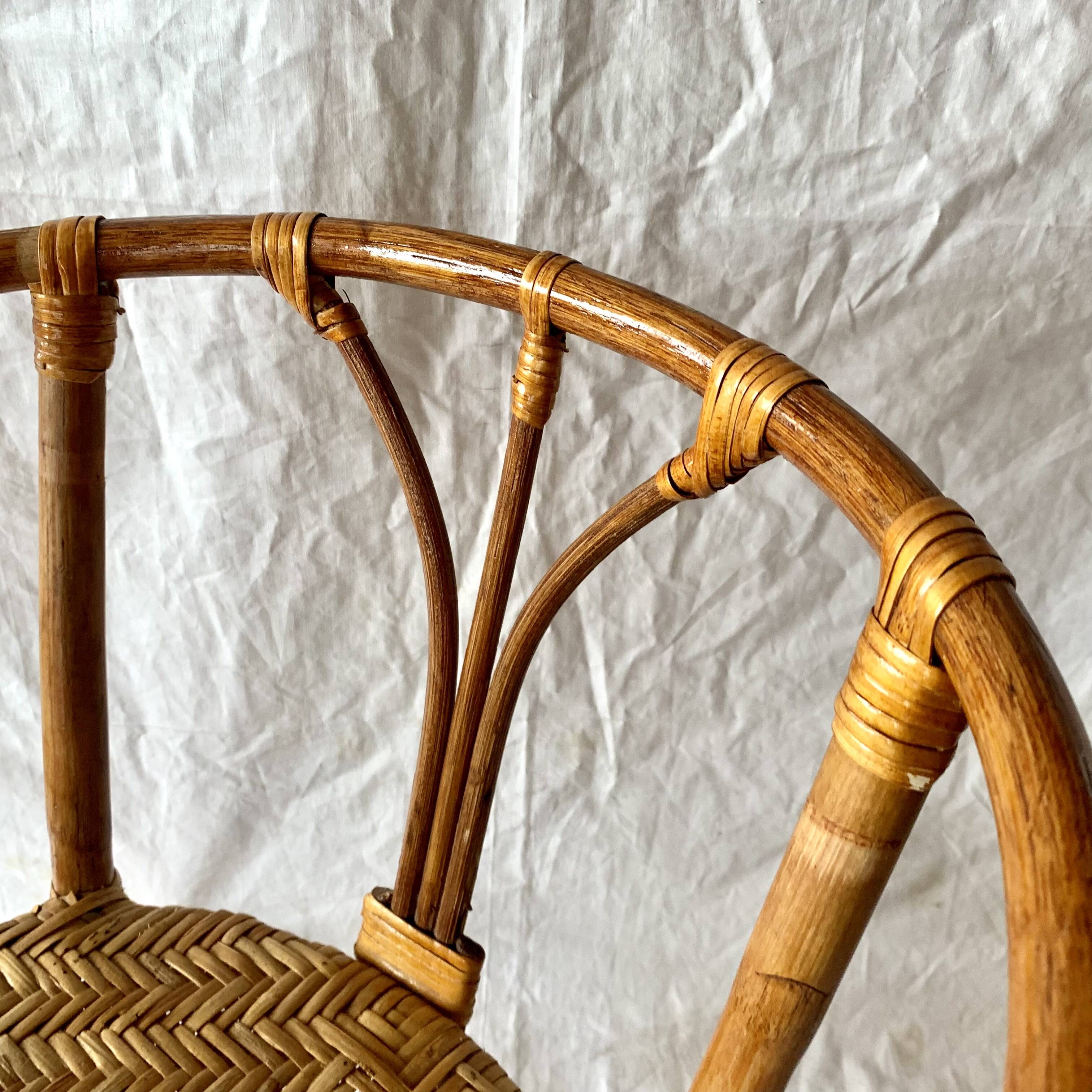 Vintage bamboo children's chair