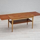 1970s, Danish design, folding sofa table, teak and oak wood