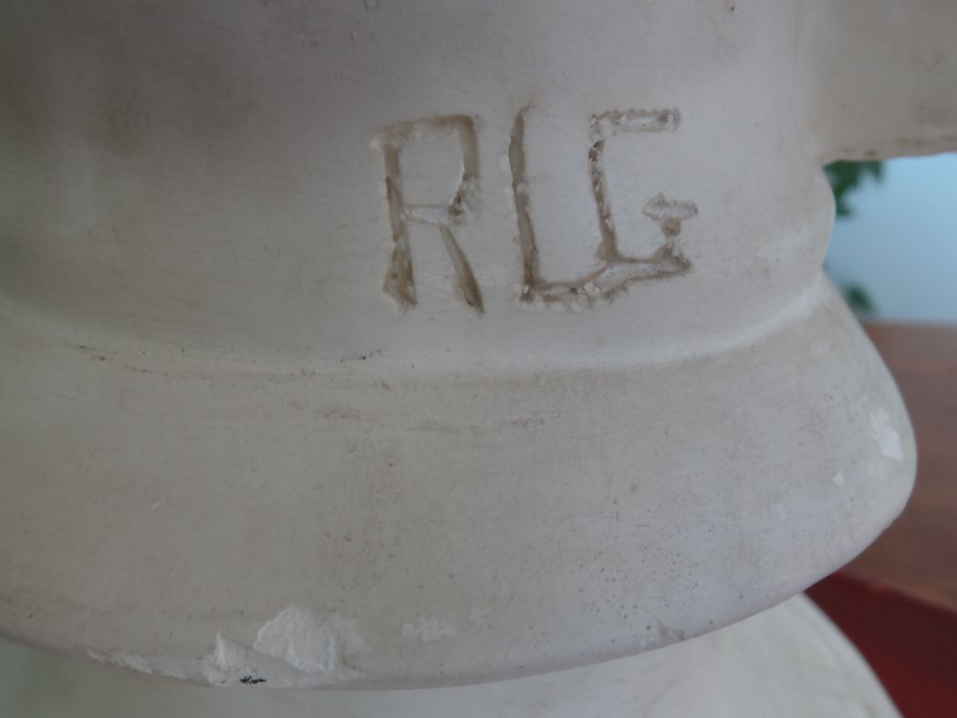 Plaster bust in the antique Apollo of the Belvedere, 70 cm