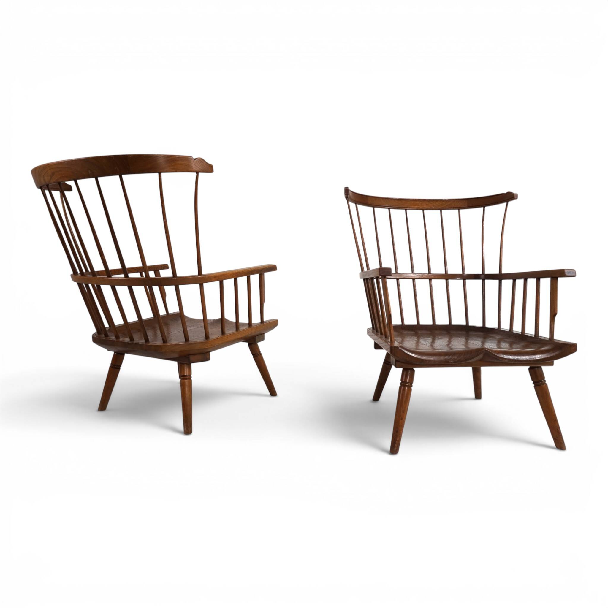 Paire de fauteuils lounge Windsor faits à la main, Angleterre, vers 1960