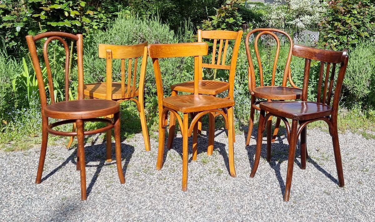 6 chairs bistrot XXe