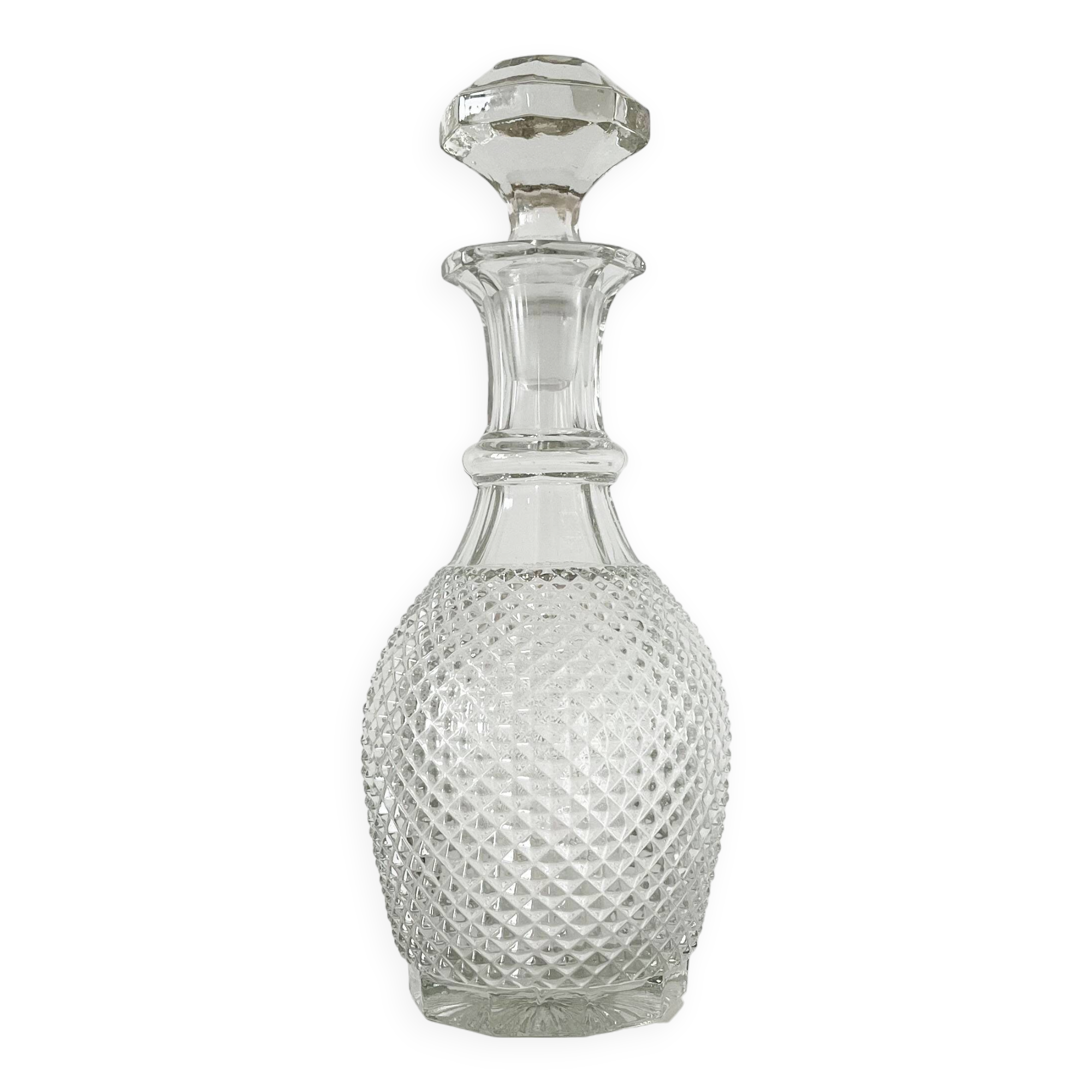 Diamond tip glass carafe 1960