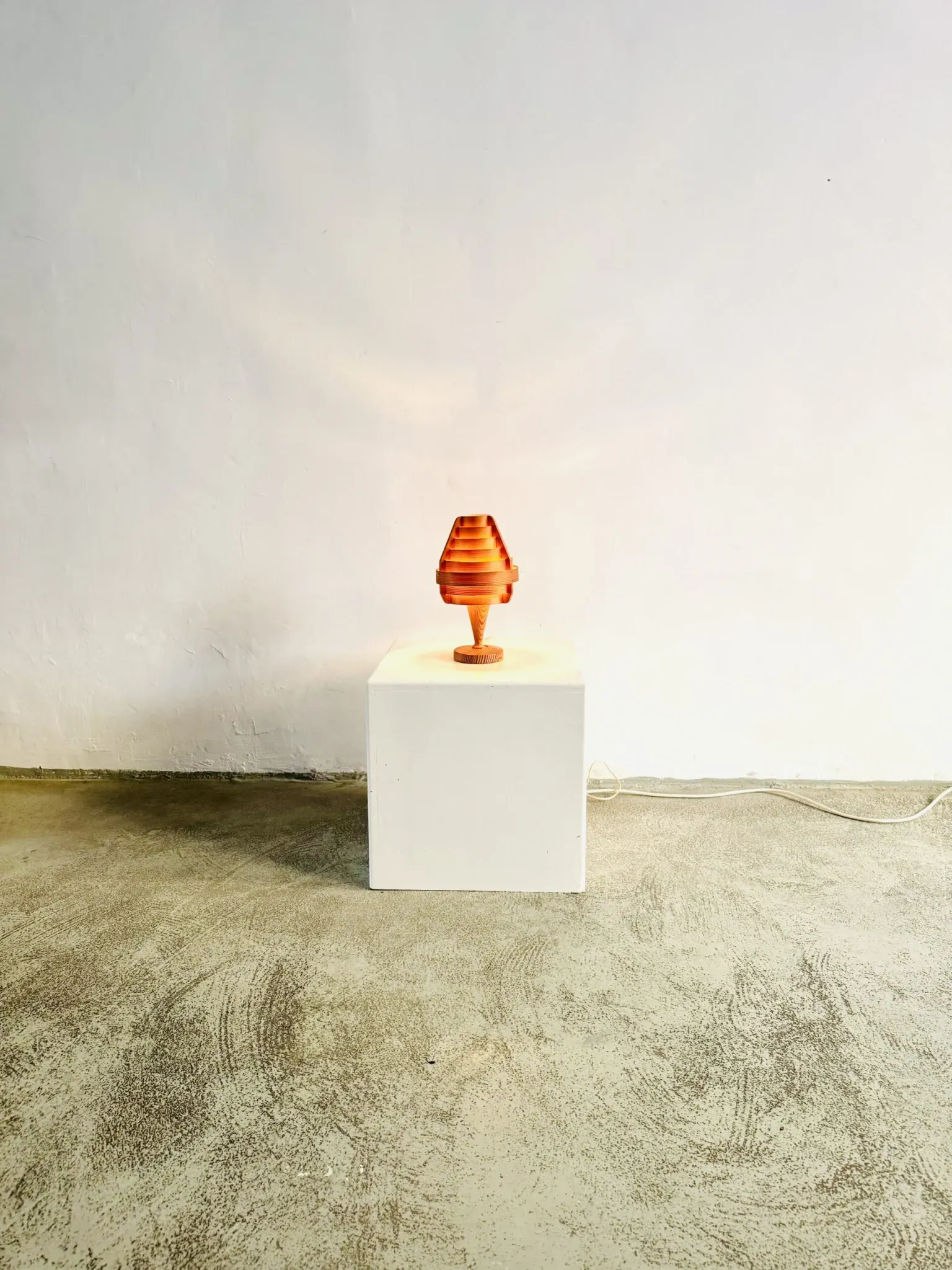 Model B-119/1 Pine Veneer Conical Table Lamp By Hans-Agne Jakobsson For Ab Markaryd, Sweden 1960S
