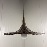 XXL rattan wicker hanging lamp 1960’s