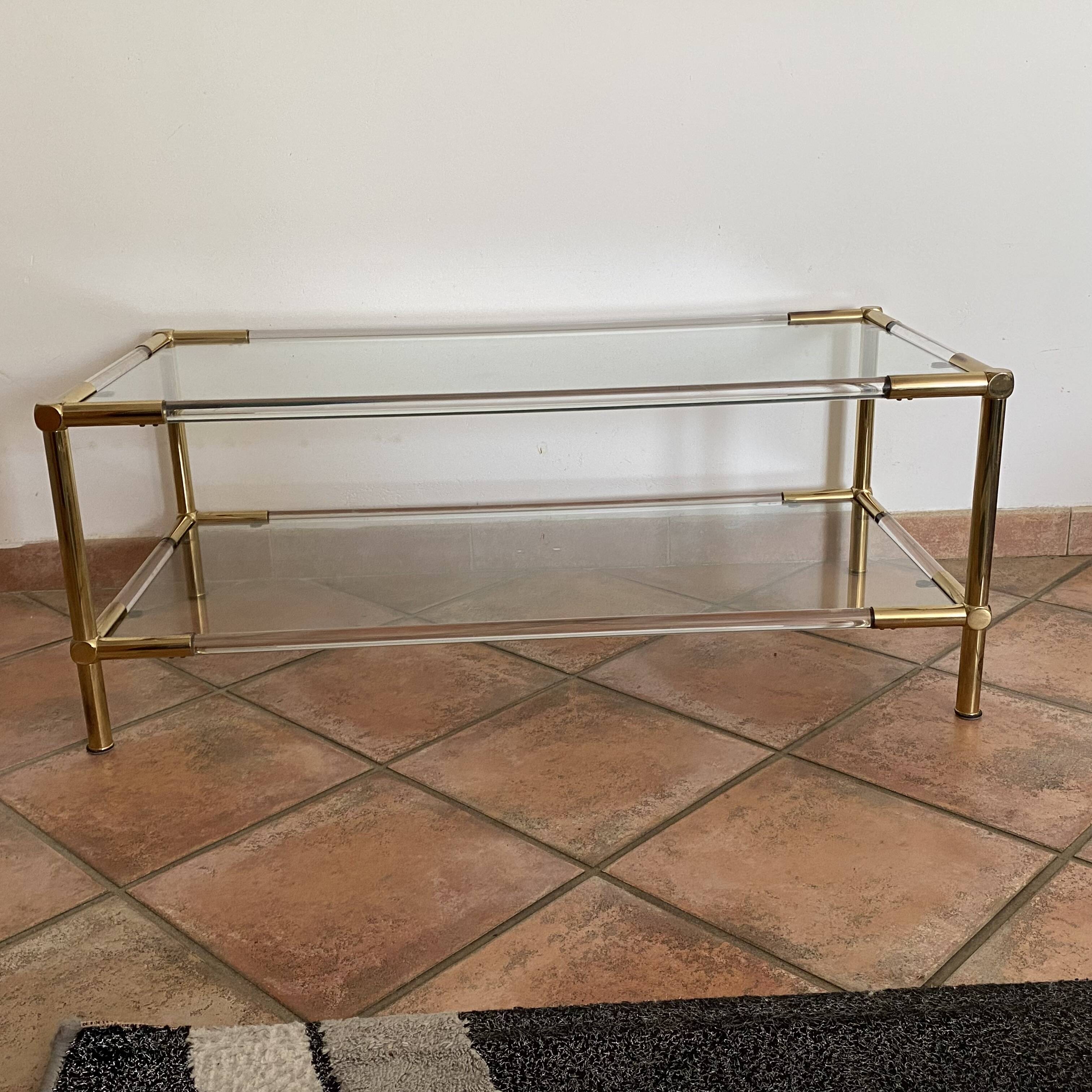 Table basse Roche Bobois. 1970. Hollywood Regency.