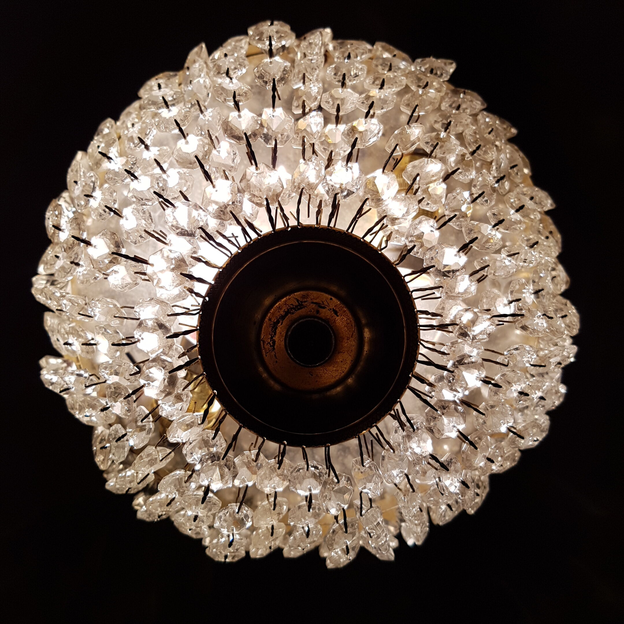 Ceiling light trash in Crystal pendants