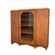 Art deco glass china cabinet in burr walnut 1930